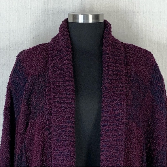 VTG 80s~Penbrooke Lane Retro Oversized/Slouchy Open Front Long Line Cardigan~SzM - Picture 4 of 14